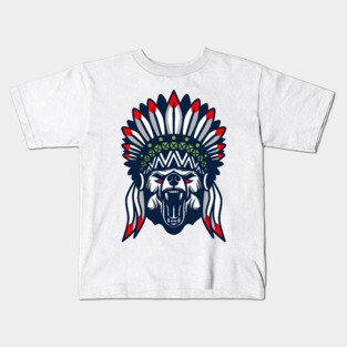 Bear native american Kids T-Shirt