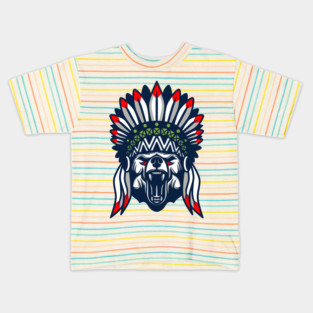 Bear native american Kids T-Shirt