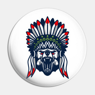 Bear native american Pin