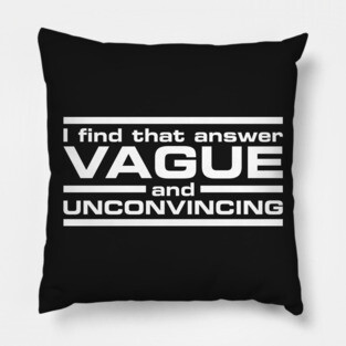 Vague Answer (white) Pillow
