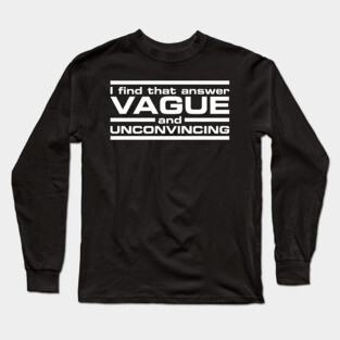 Vague Answer (white) Long Sleeve T-Shirt