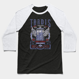 Tardis Garage Baseball T-Shirt