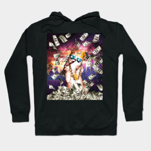 Bling Money Cat Thug Hoodie