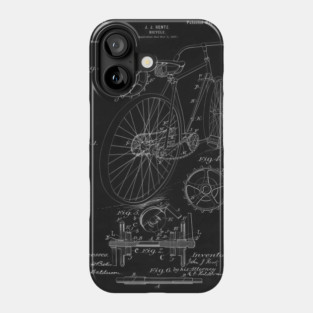 1899 Bicycle Blueprint Drawing Phone Case