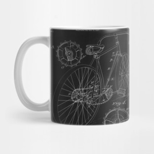 1899 Bicycle Blueprint Drawing Mug