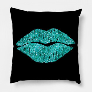 Aqua Lips Kiss Pillow