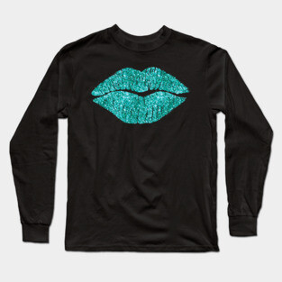 Aqua Lips Kiss Long Sleeve T-Shirt