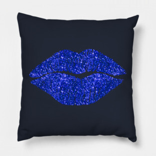 Cobalt Lips Pillow