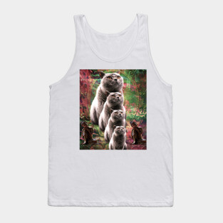Cute Funny Buddha Cat - Third Eye Cat Tank Top
