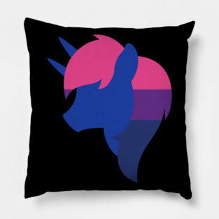 Bi-corn Pride Silhouette Pillow