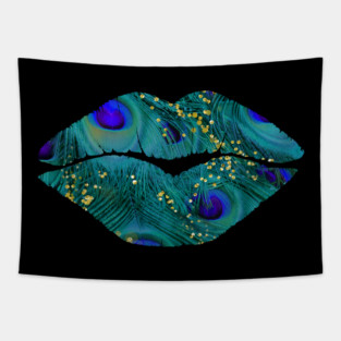 Peacock Kiss Tapestry