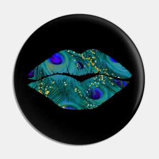 Peacock Kiss Pin