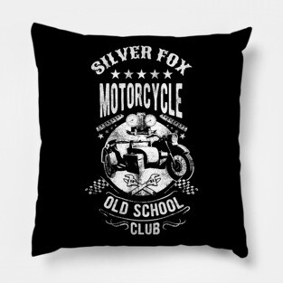 Silver Fox Motorcycle Club Pillow