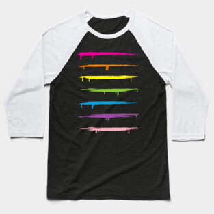 Gay Pride Rainbow Stripes Baseball T-Shirt