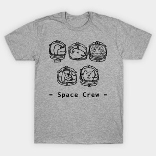 Space Crew Goose Rat Tiger Dog Cat Astronaut Animals T-Shirt