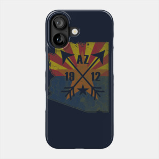 Vintage Arizona State Flag Map Love Home Vacation Phone Case