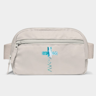God is Greater Ocean Waves Cross Bag