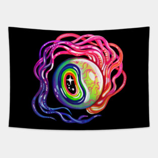 Rainbow Eyeball Tapestry