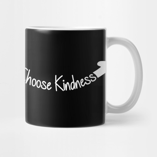 Choose Kindess Smile - White on Black by Balanceandharmonyforreflexologists