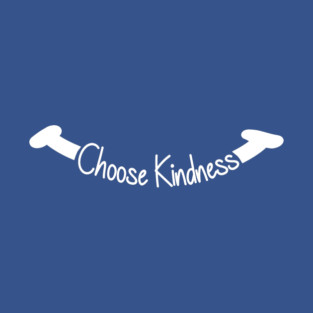 Choose Kindness Smile - White on Blue T-Shirt
