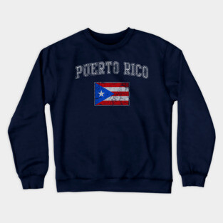 Vintage Puerto Rico Flag Puerto Rican Crewneck Sweatshirt