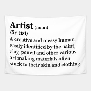 artist definition (black lettering) Tapestry