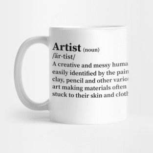 artist definition (black lettering) Mug