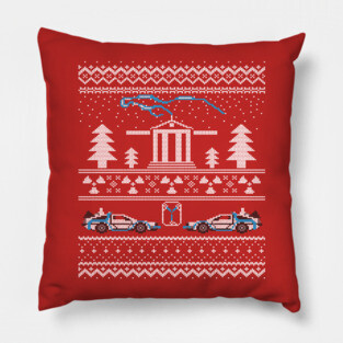 Back to the Future Ugly Sweater Pillow