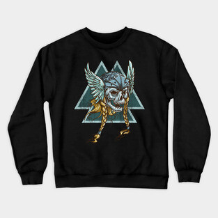 Viking Valkyrie and Valknut Crewneck Sweatshirt
