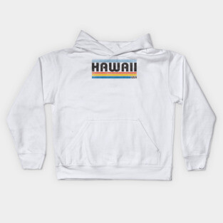 80s Retro Vintage Hawaii USA Kids Hoodie