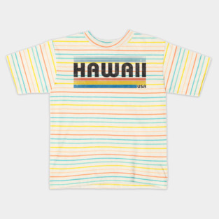 80s Retro Vintage Hawaii USA Kids T-Shirt