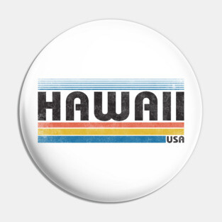 80s Retro Vintage Hawaii USA Pin