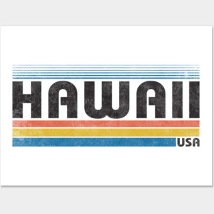80s Retro Vintage Hawaii USA Posters and Art
