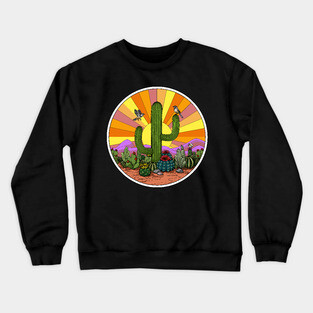 Hippie Cactus Crewneck Sweatshirt