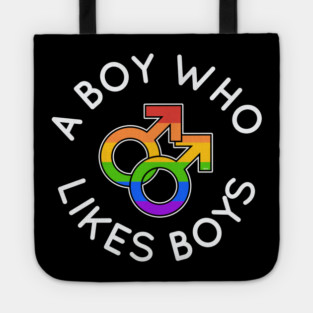 A Boy Who Likes Boys Gay Rainbow Pride Gift Tote