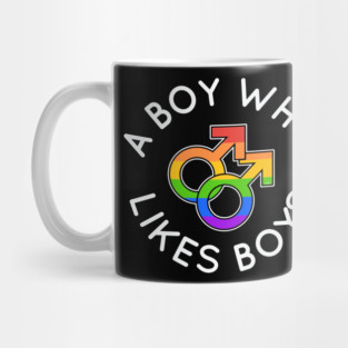 A Boy Who Likes Boys Gay Rainbow Pride Gift Mug