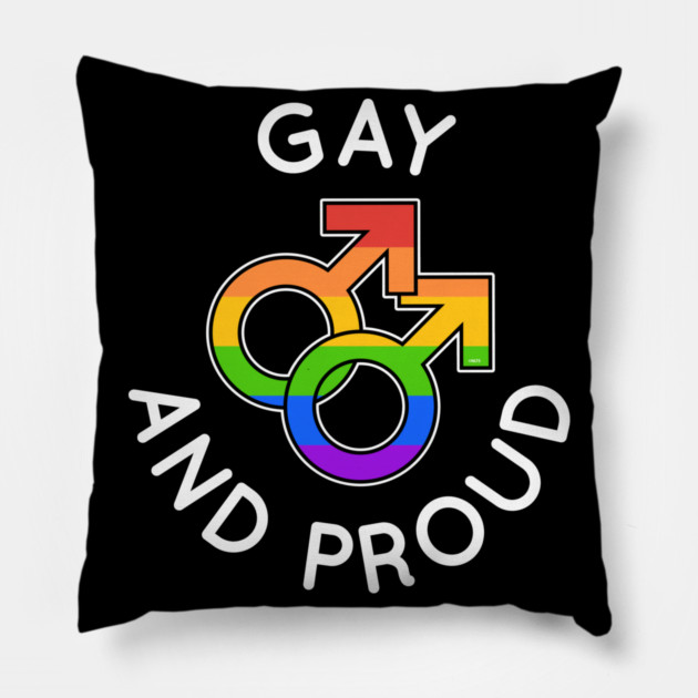 Gay and Proud LGBTQ Pride Equality Gift Pillow by creative
