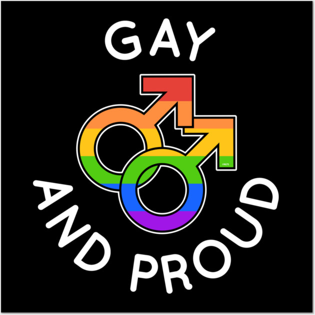 Gay and Proud LGBTQ Pride Equality Gift Wall Art by creative