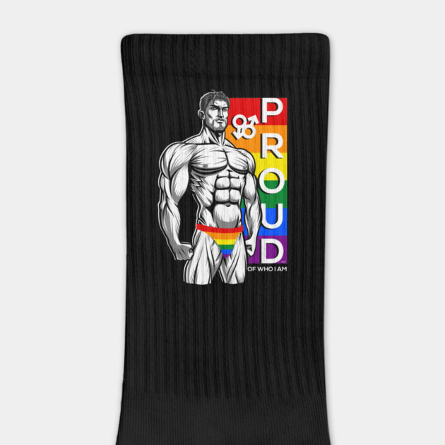 Proud of Who I am Gay Pride Muscle Man Gift by creative