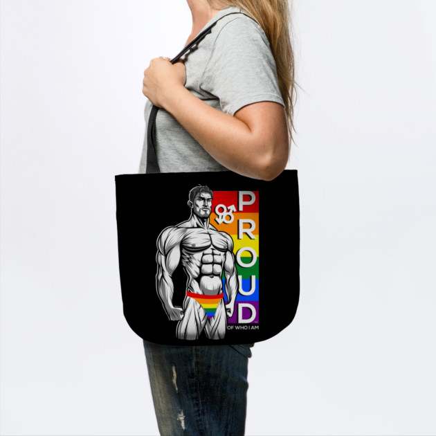 Proud of Who I am Gay Pride Muscle Man Gift by creative