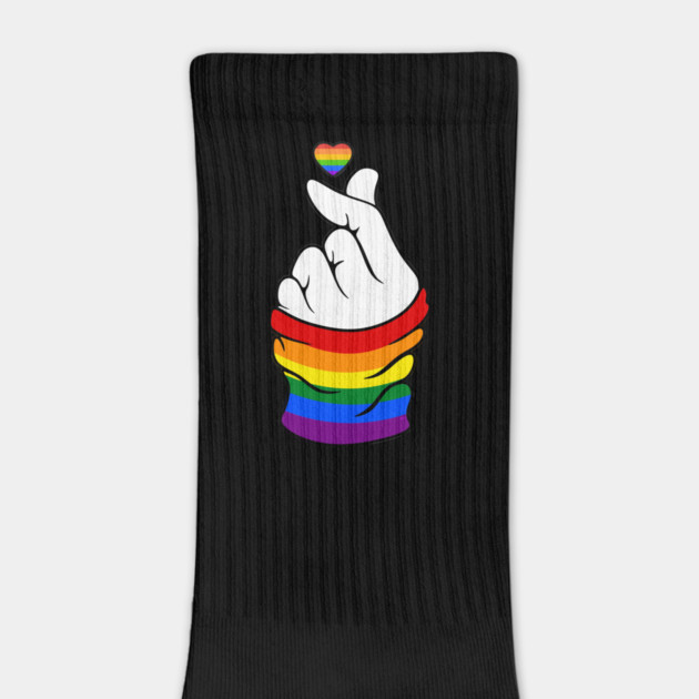 Gay Pride Flag K-Pop Love Hand Gift by creative