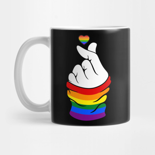Gay Pride Flag K-Pop Love Hand Gift by creative