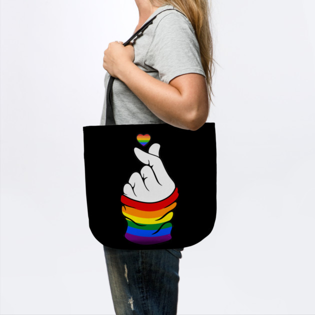 Gay Pride Flag K-Pop Love Hand Gift by creative
