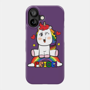 LGBTQ Pride Over the Rainbow Unicorn Equality Gift Phone Case
