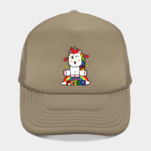 LGBTQ Pride Over the Rainbow Unicorn Equality Gift Hat