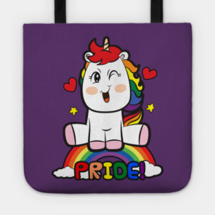 LGBTQ Pride Over the Rainbow Unicorn Equality Gift Tote