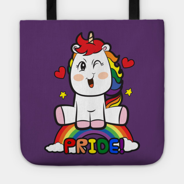 LGBTQ Pride Over the Rainbow Unicorn Equality Gift Tote by creative
