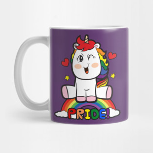 LGBTQ Pride Over the Rainbow Unicorn Equality Gift Mug