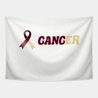 Head & Neck Cancer Burgundy/Ivory Ribbon Fighting Tapestry