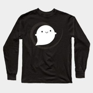 Happy Little Kawaii Ghost Long Sleeve T-Shirt